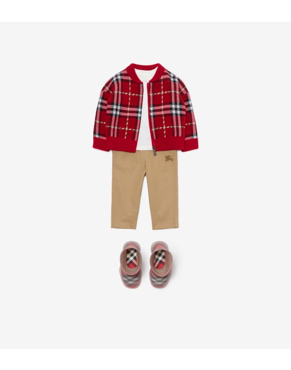 Check Wool Bomber Jacket