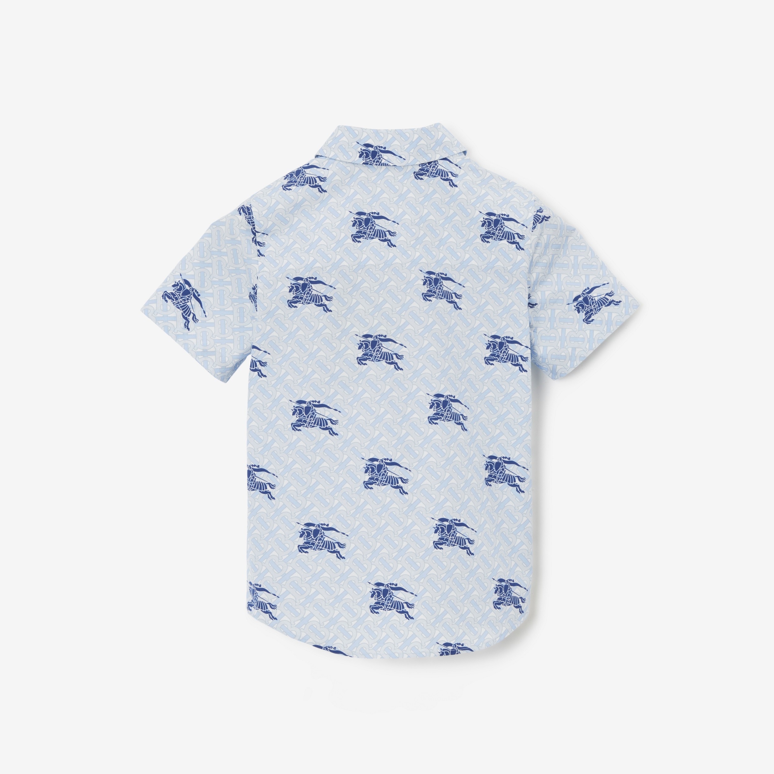 Hemd aus Stretchbaumwolle mit EKD-Motiven und Monogrammen (Marineblau) | Burberry® - 2
