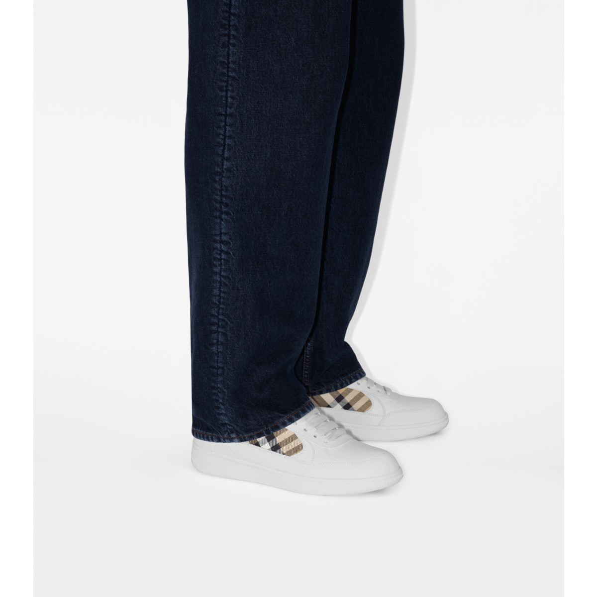  Check Leather and Terrace Sneakers​