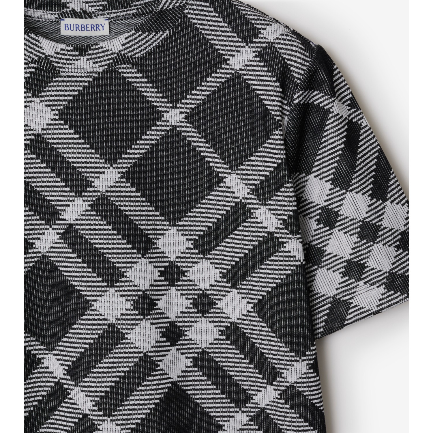 T-shirt in misto cotone stretch Check