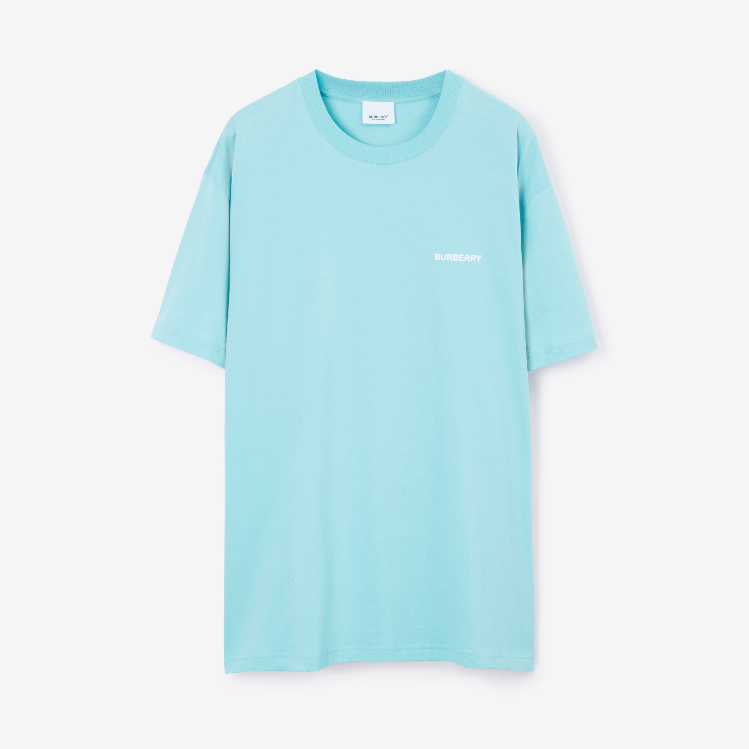 Ice Cream Print Cotton T-shirt in Bright Topaz Blue - Men | Burberry® Official - 1