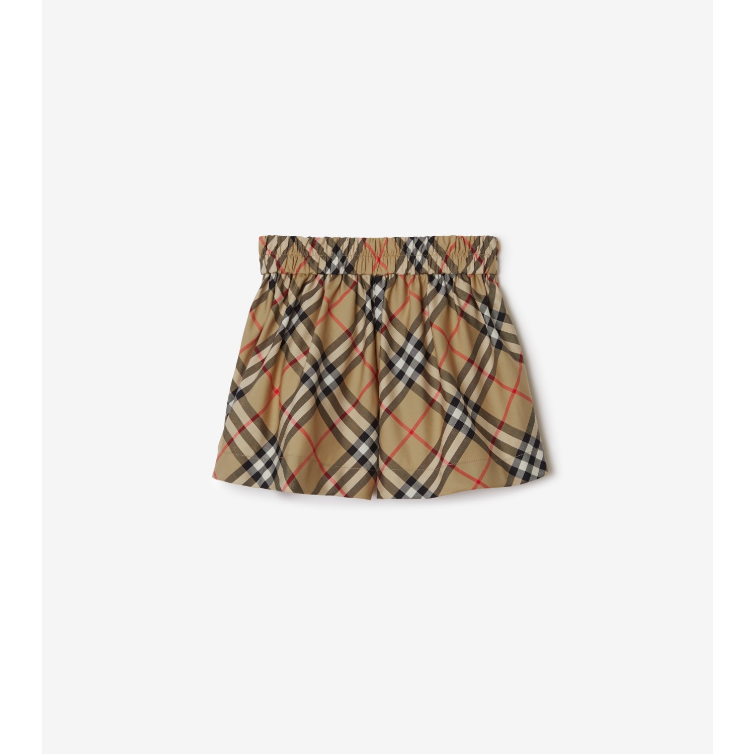 Check Stretch Cotton Shorts