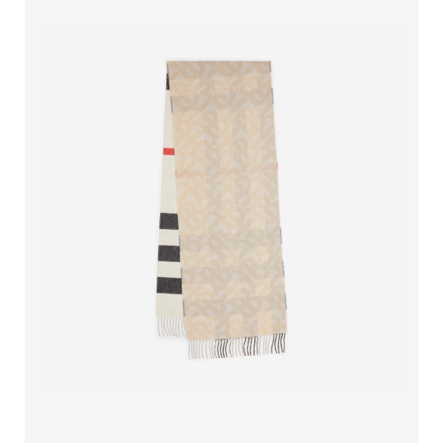 Burberry Reversible Check Monogram Cashmere Scarf