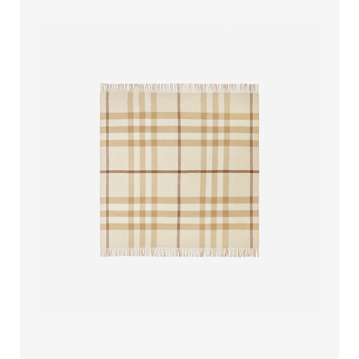 Exaggerated Check Cashmere Blanket in Soft fawn Burberry Official