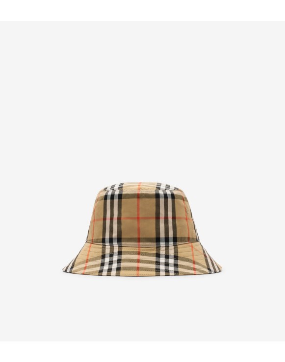 Check Cotton Bucket Hat