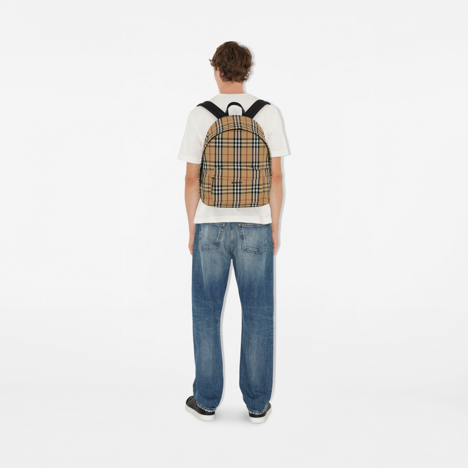 Check Backpack in Archive beige - Men, Canvas | Burberry Check Backpack in Archive beige - Men, Canvas | Burberry