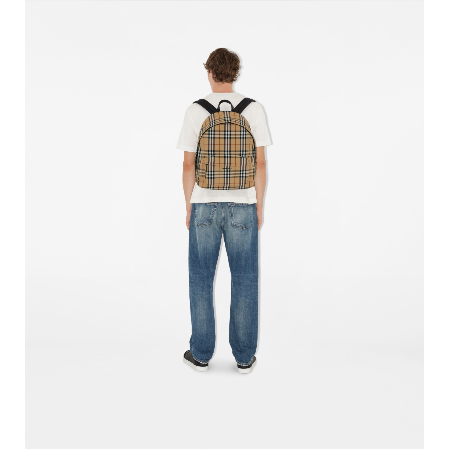 Burberry plaid backpack online