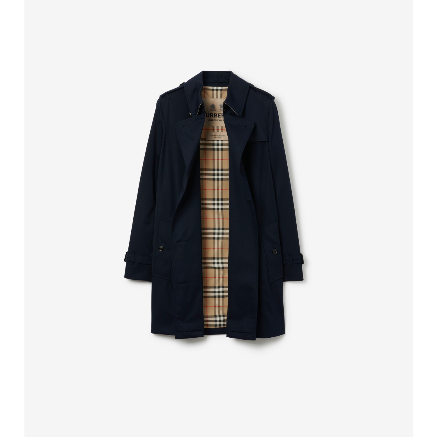 BURBERRY バーバリー ケンジントン ショート トレンチ コート 黒 48