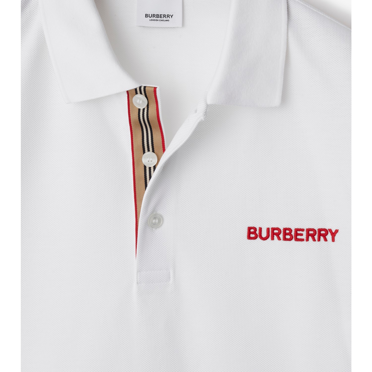 コットン ポロシャツ (ホワイト) - メンズ | Burberry®公式サイト