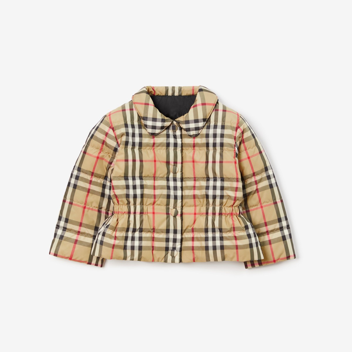 Burberry Kids'  Childrens Check Reversible Puffer Jacket In Archive Beige
