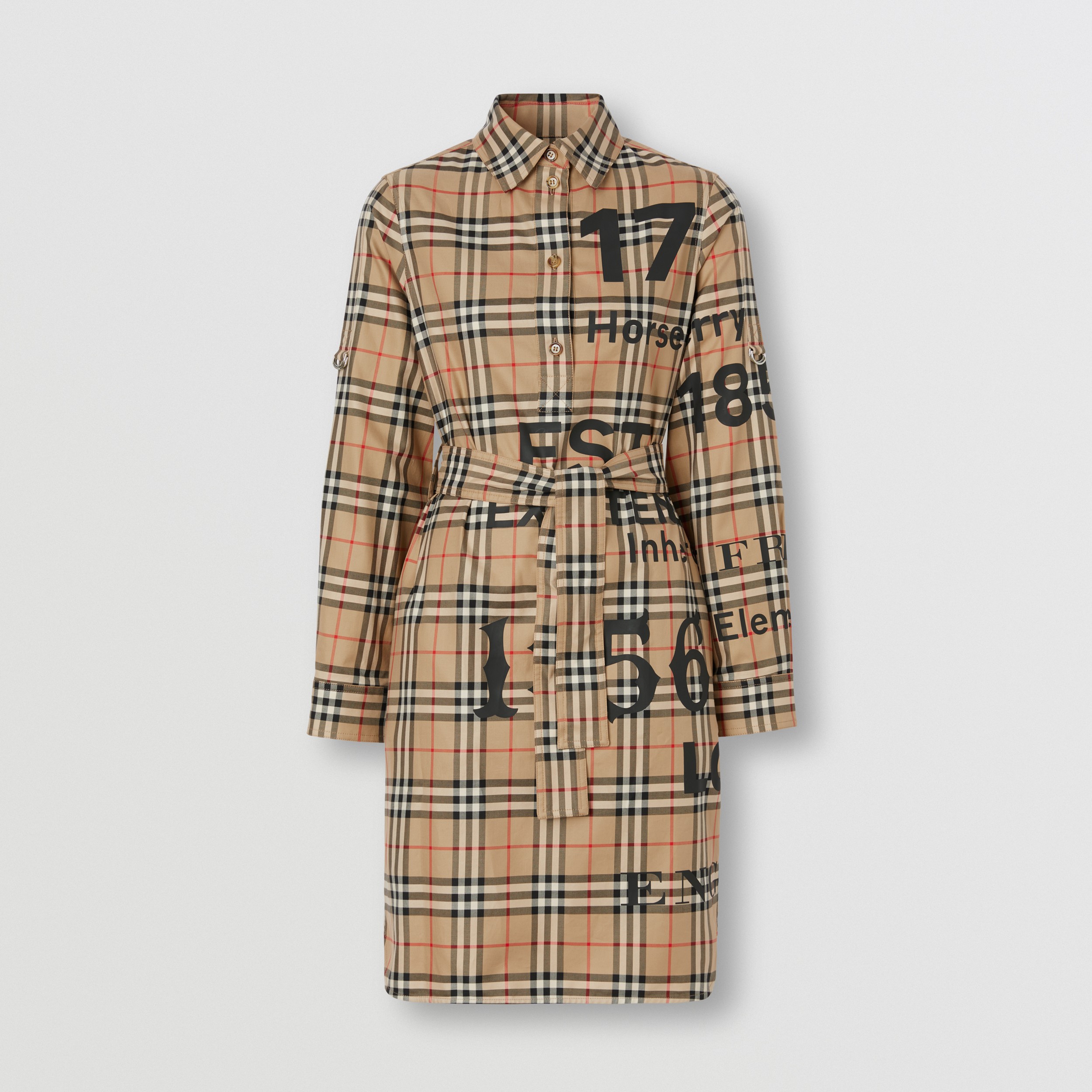 ヴィンテージチェックコットン タイウエスト シャツドレス (アーカイブベージュ) - ウィメンズ | Burberry®公式サイト ヴィンテージチェックコットン タイウエスト シャツドレス (アーカイブベージュ) - ウィメンズ | Burberry®公式サイト