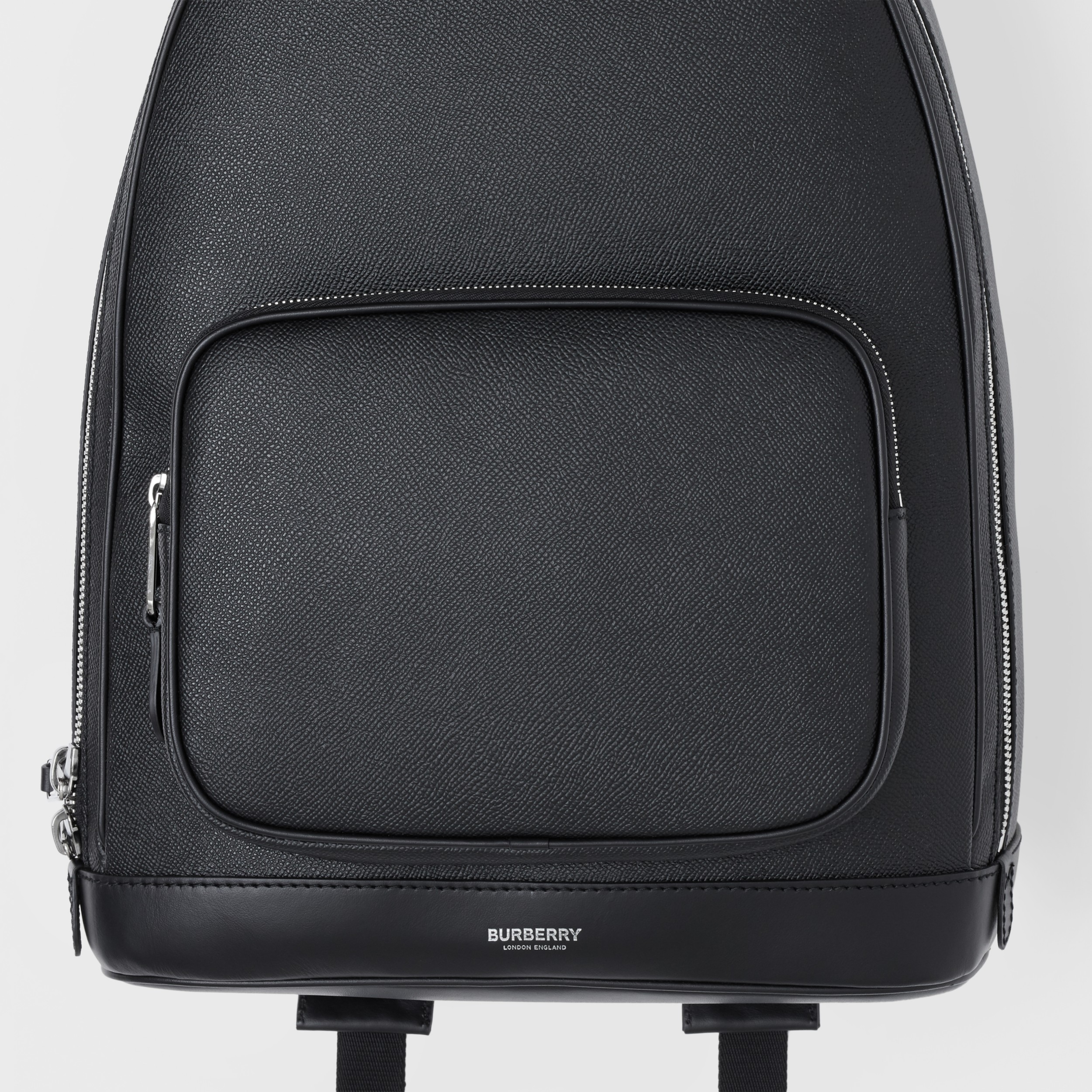 Grainy Leather Backpack in Black - Men | Burberry® Official