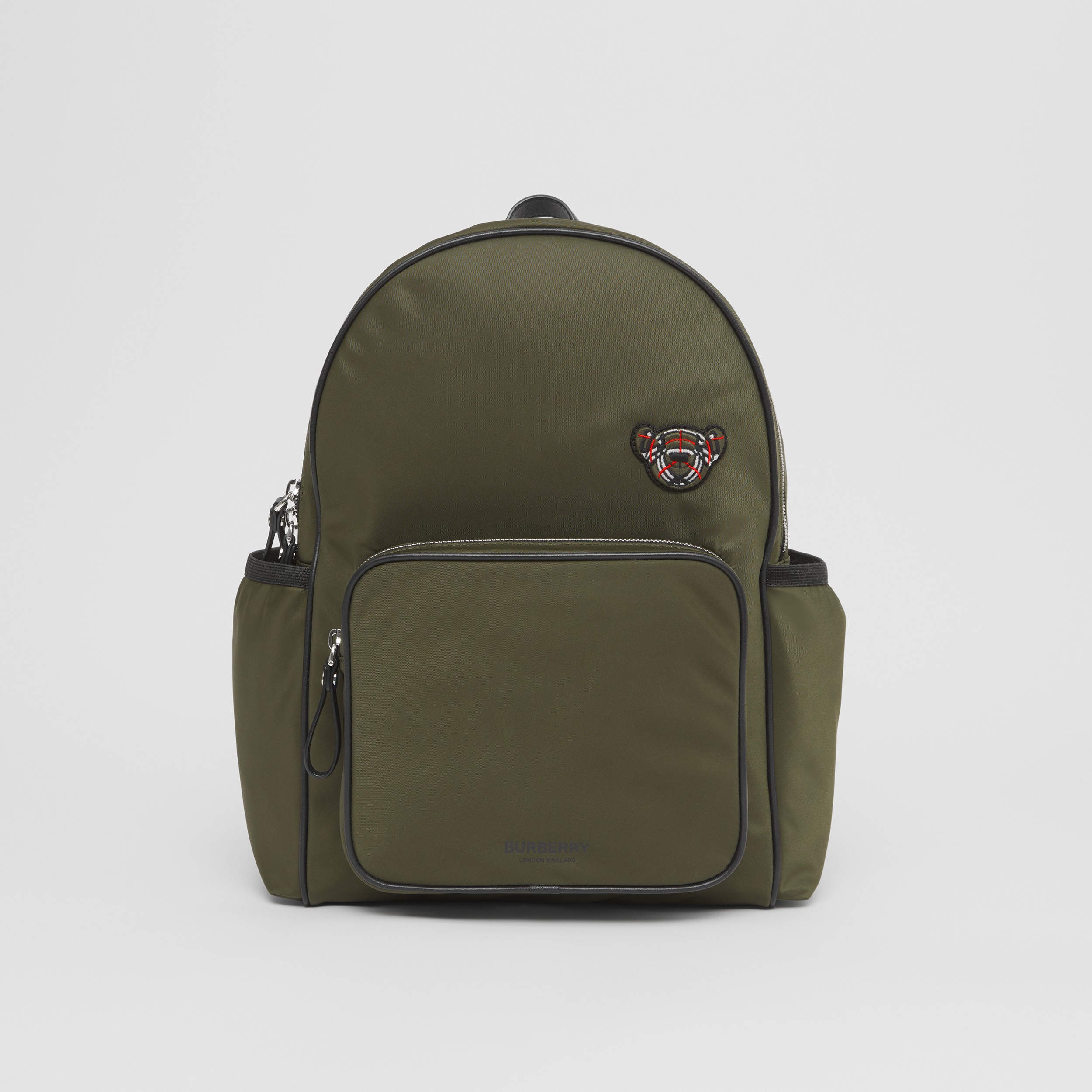 Thomas Bear Motif Nylon Backpack in Moss Green - Children | Burberry® Official - 1