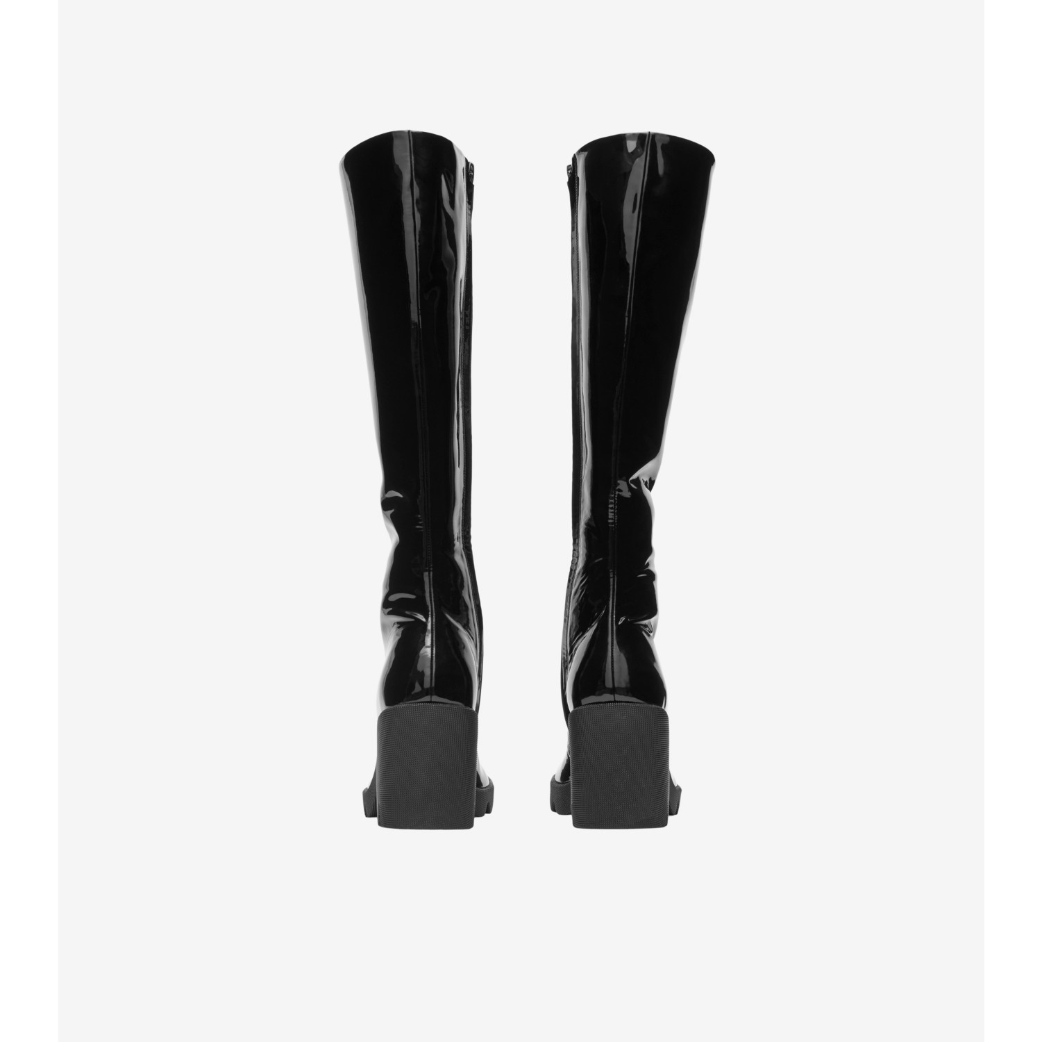 Leather Stride Boots in Black - Women | Burberry® Official