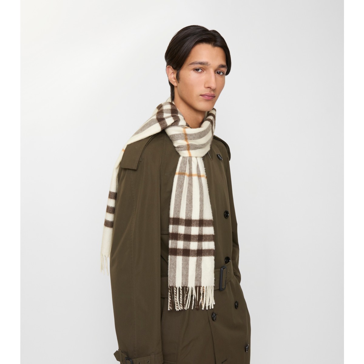  Check Cashmere Scarf