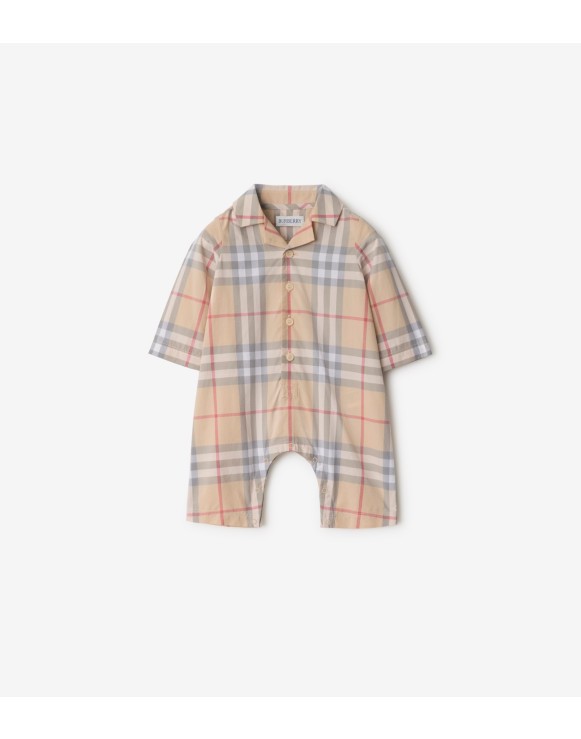 Check Cotton Jumpsuit