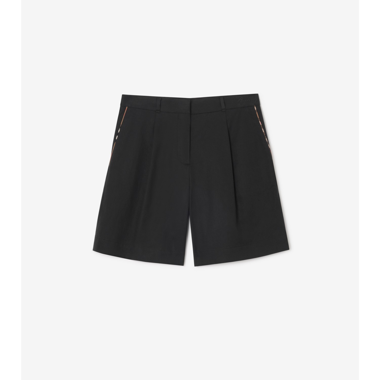Cotton Blend Tailored Shorts