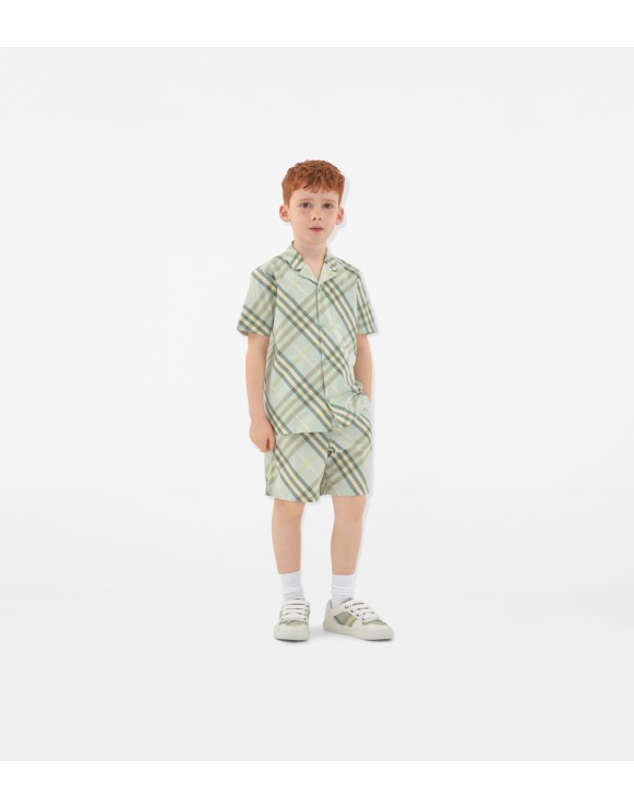 Check Cotton Shorts