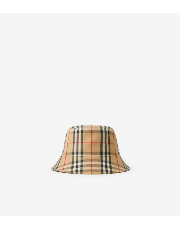 Vintage Check Technical Cotton Bucket Hat