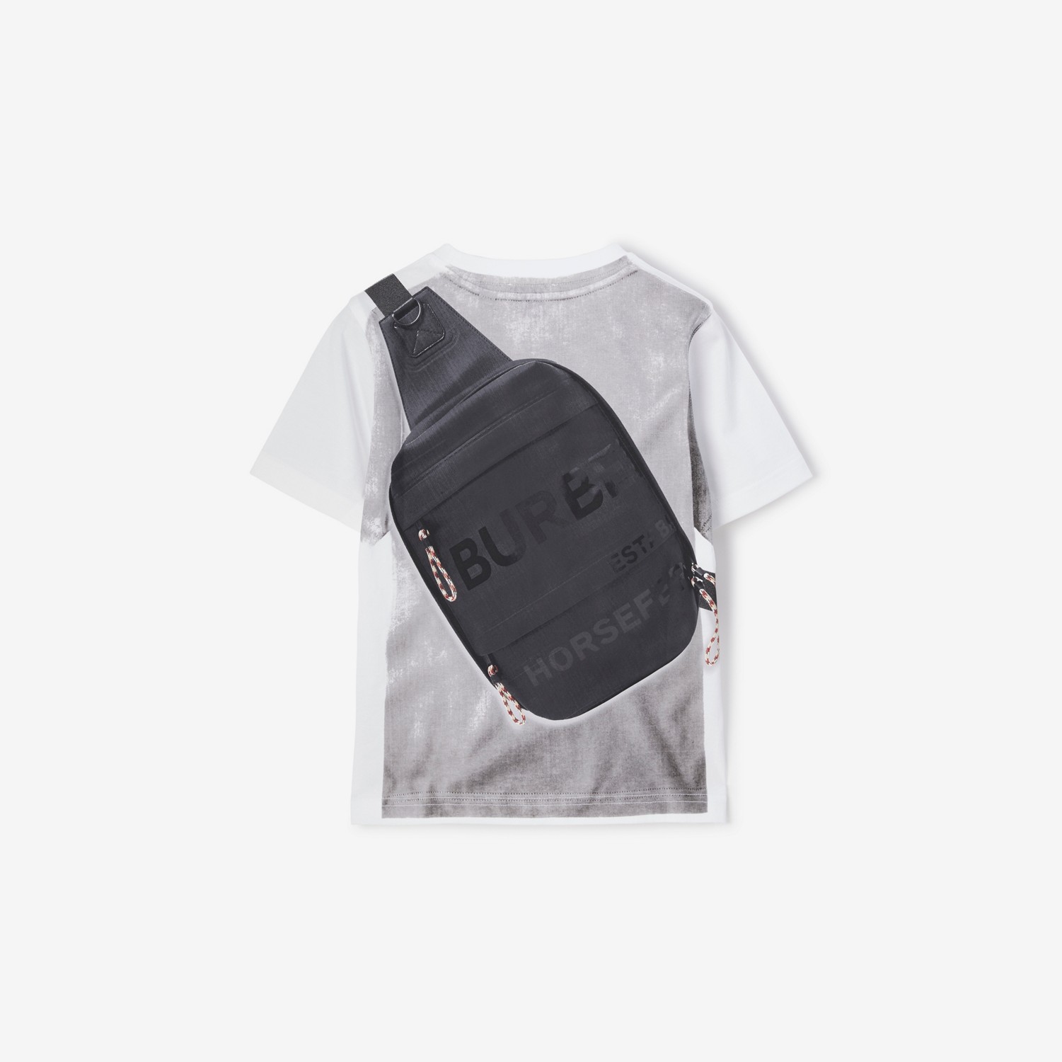 背包印花棉质 T 恤衫 (白色) | Burberry® 博柏利官网