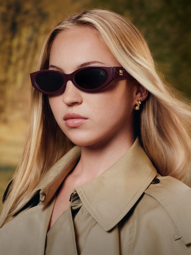 Shot of Lila Moss, wearing Burberry sunglasses