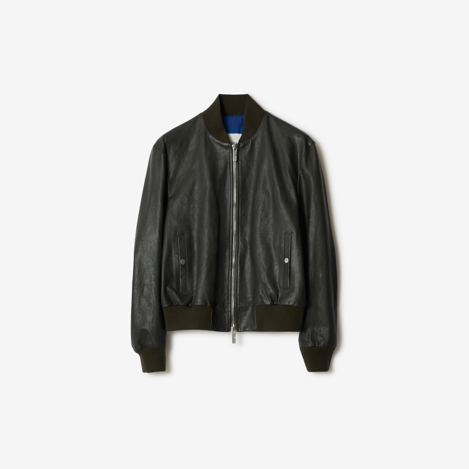 Leather Bomber Jacket in Onyx - Men | Burberry® Official