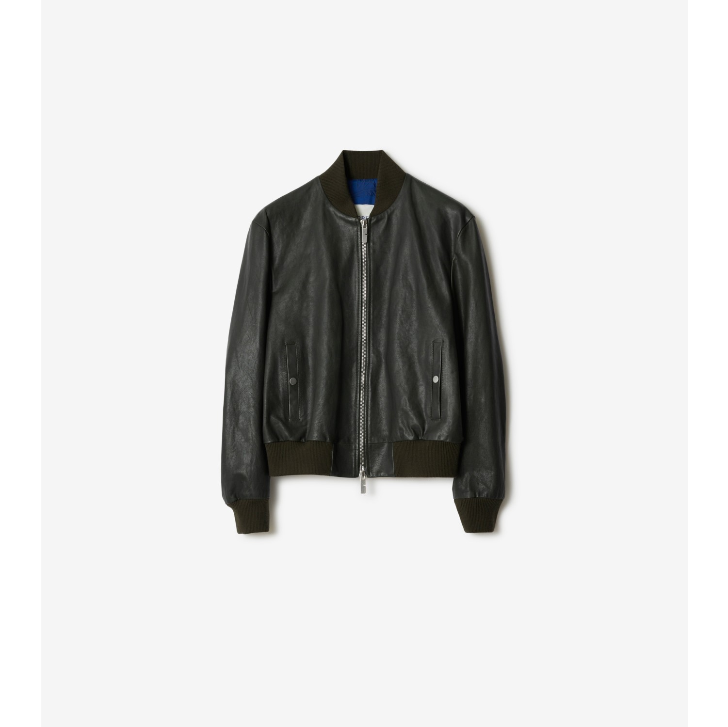 Leather Bomber Jacket in Onyx - Men