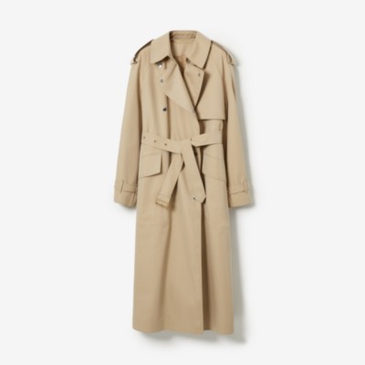 Tri-layer Gabardine Longline Trench Coat in Modern Honey - Women | Burberry® Official