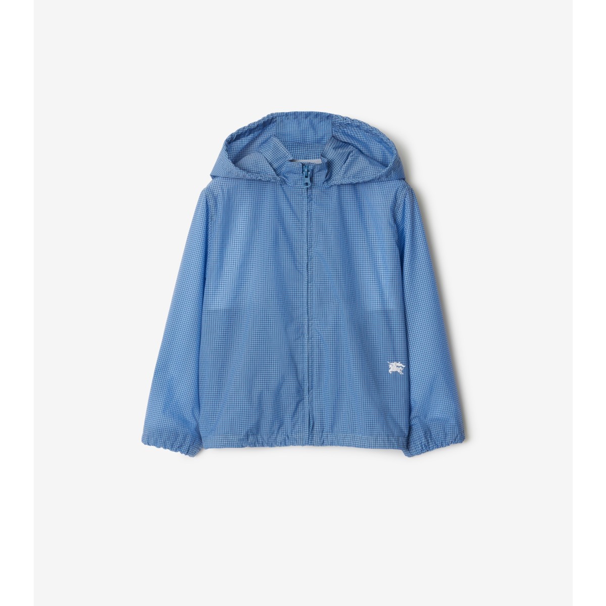 Shop Burberry Childrens Nylon Jacket In Light Steel Blue