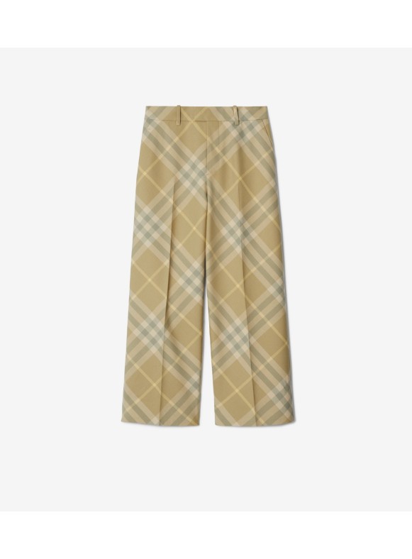 Womens Burberry brown Vintage Check Side-Stripe Trousers