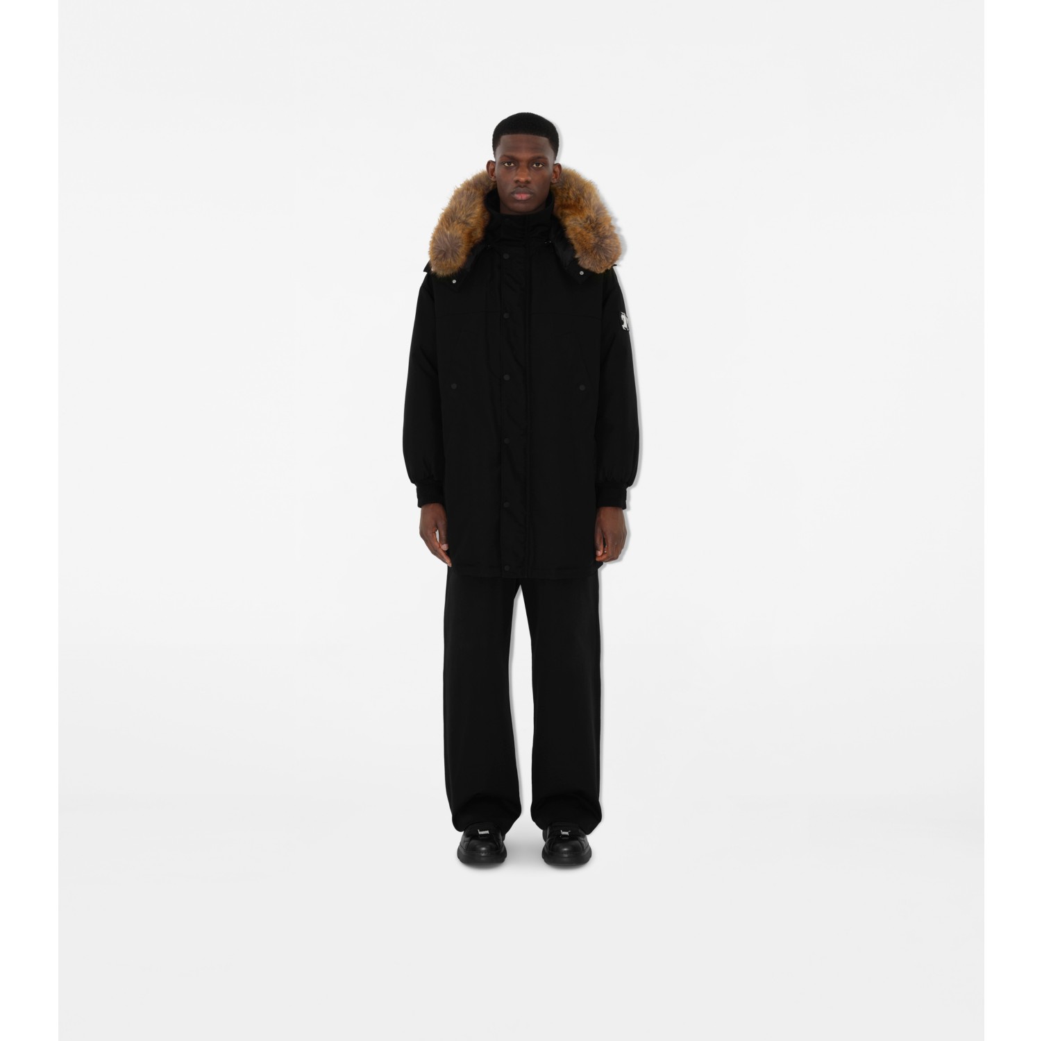 Faux Fur Trim Nylon Parka