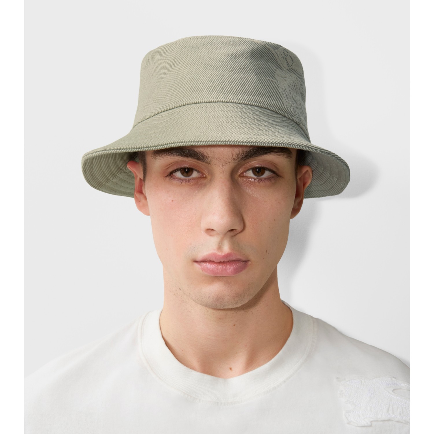 EKD Cotton Blend Bucket Hat in Hunter - Men | Burberry® Official