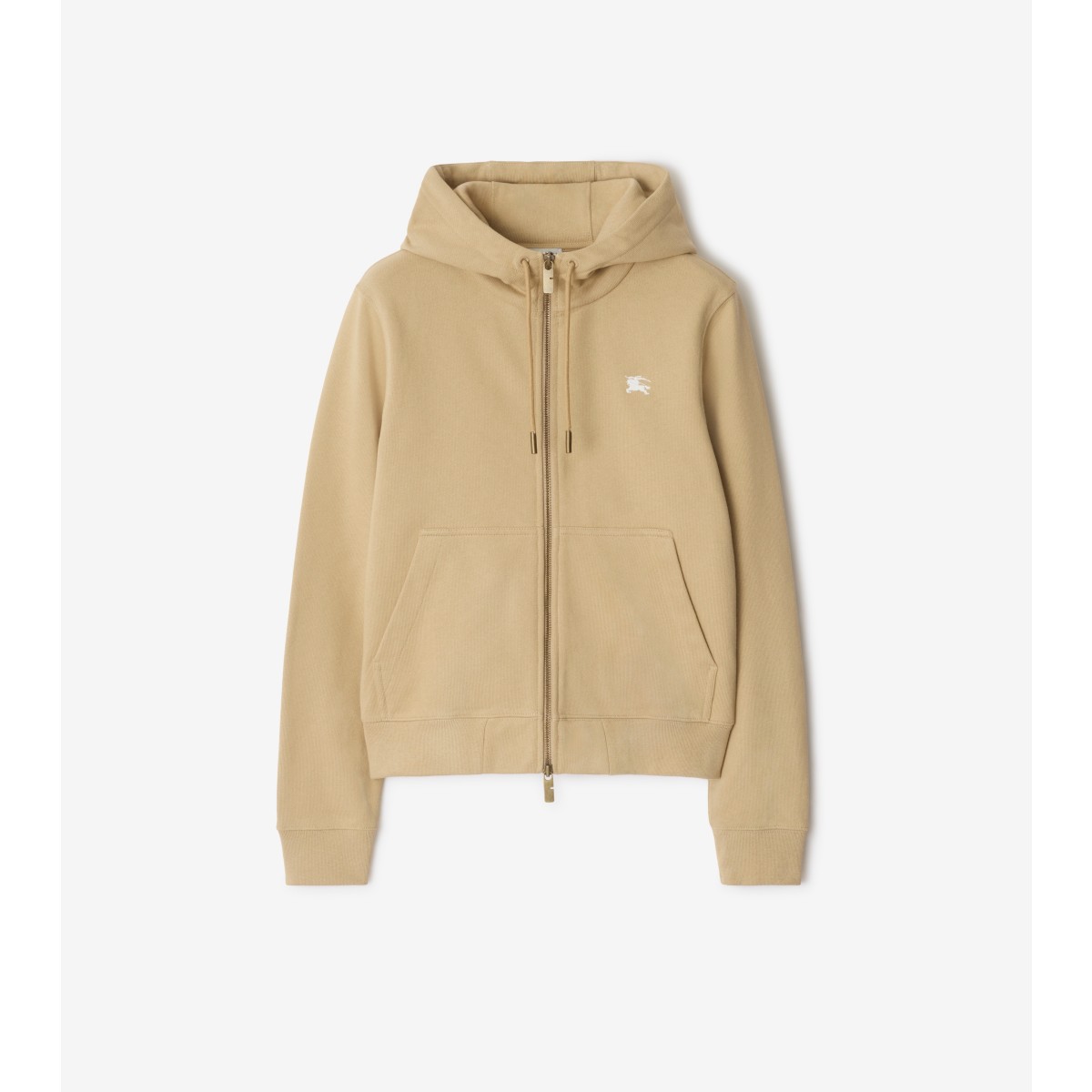  Embroidered Knight Stamp Cotton Zip Hoodie