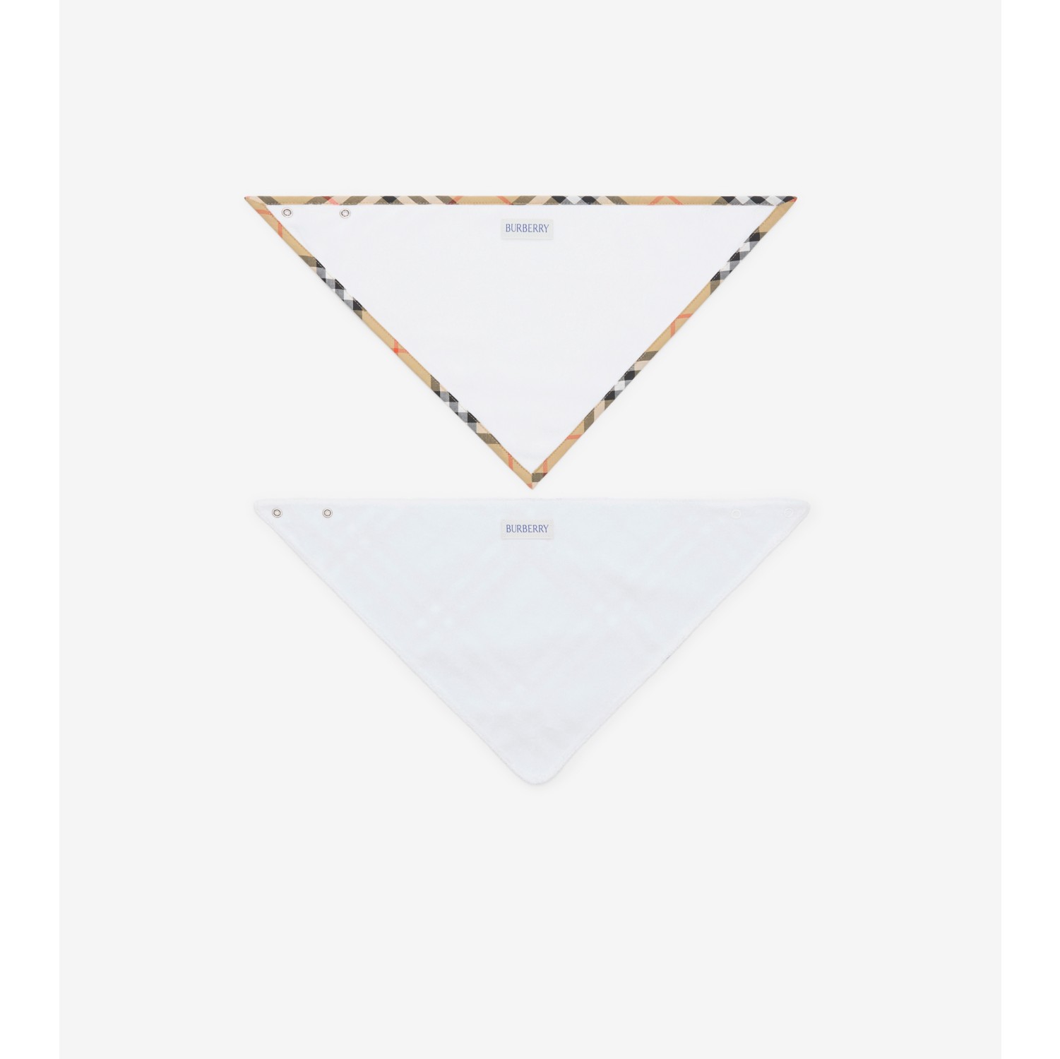 Check Cotton Two-piece Bib Set