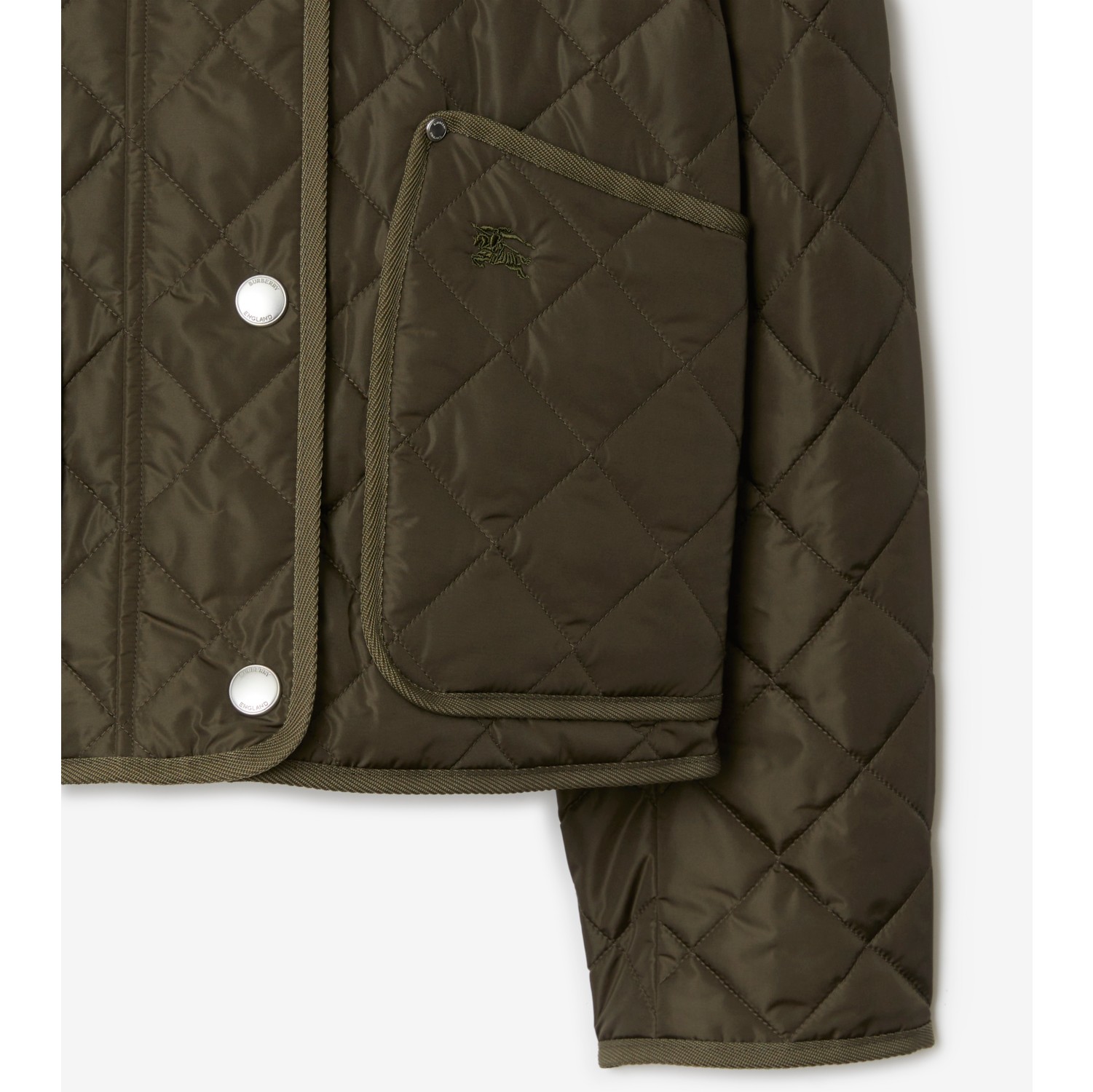 Cropped Quilted Nylon Jacket