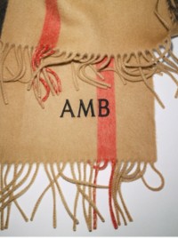 Burberry Check Scarf and Bag with Personalisation initials 