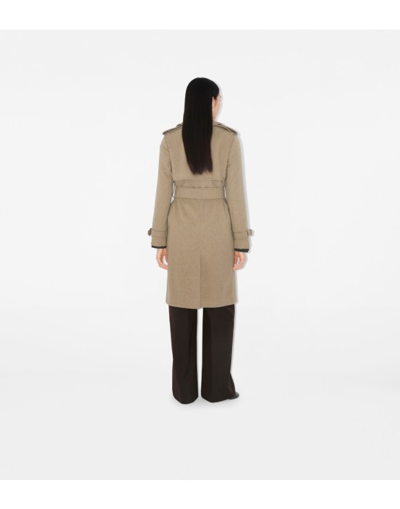 Long Cashmere Trench Coat