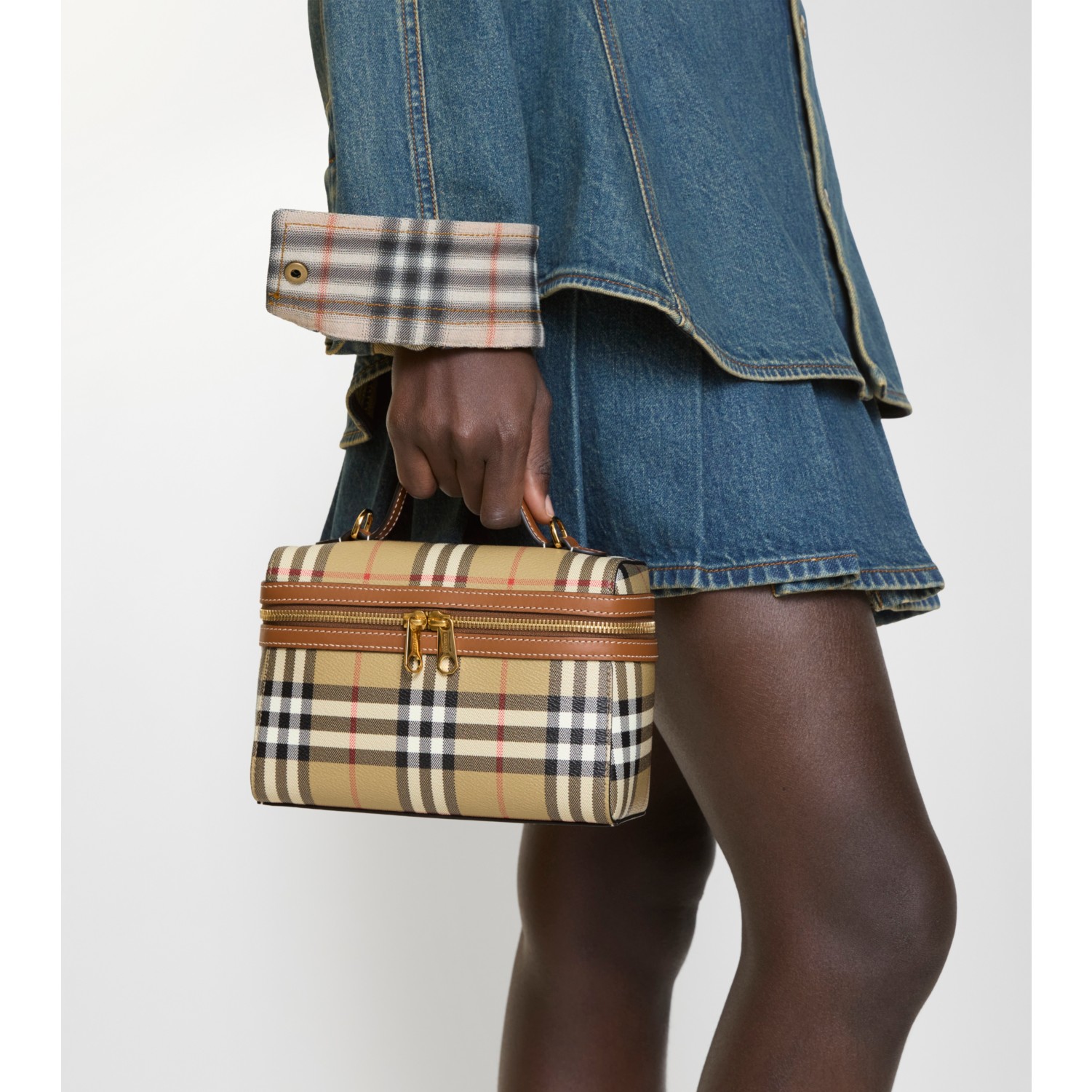 Check Vanity Bag​ in Archive beige/briar brown - Women | Burberry