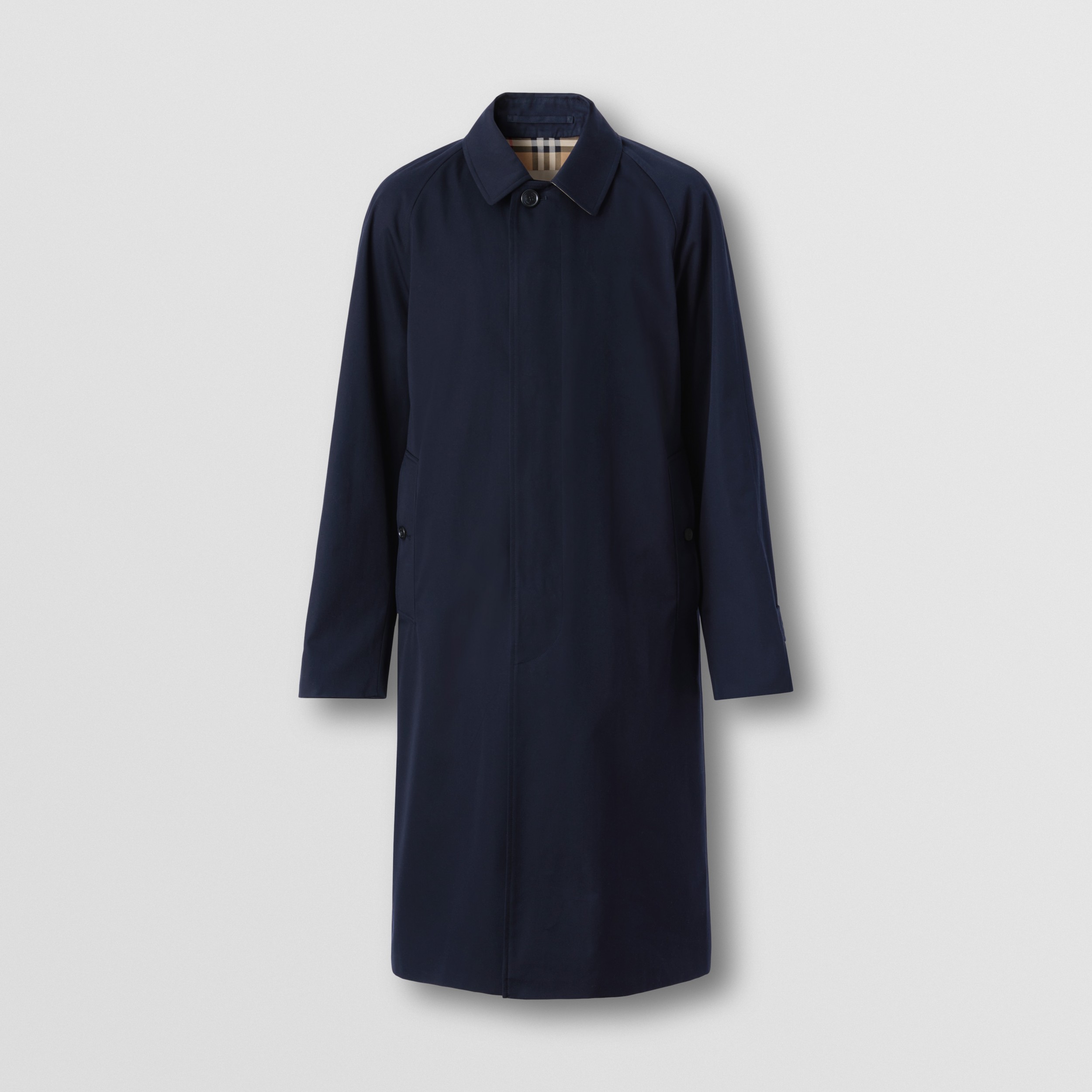 The Long Camden Heritage Car Coat in Coal Blue Men Burberry® Official
