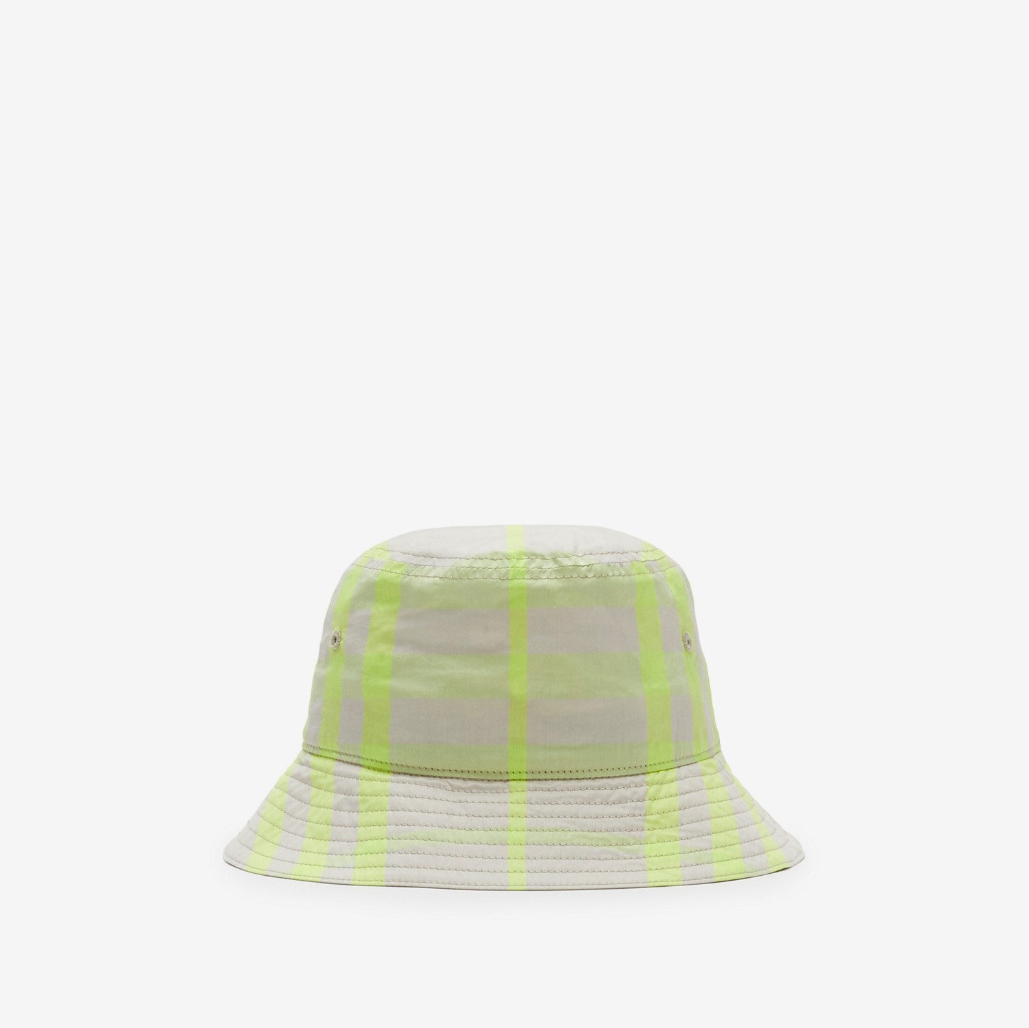 Check Cotton Blend Bucket Hat