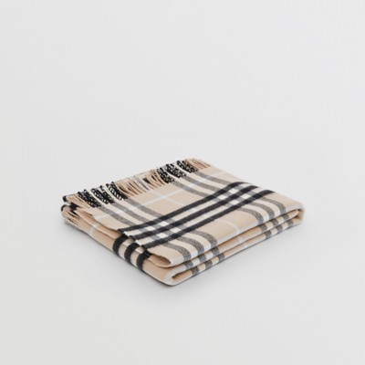 Check Cashmere Wool Jacquard Baby Blanket