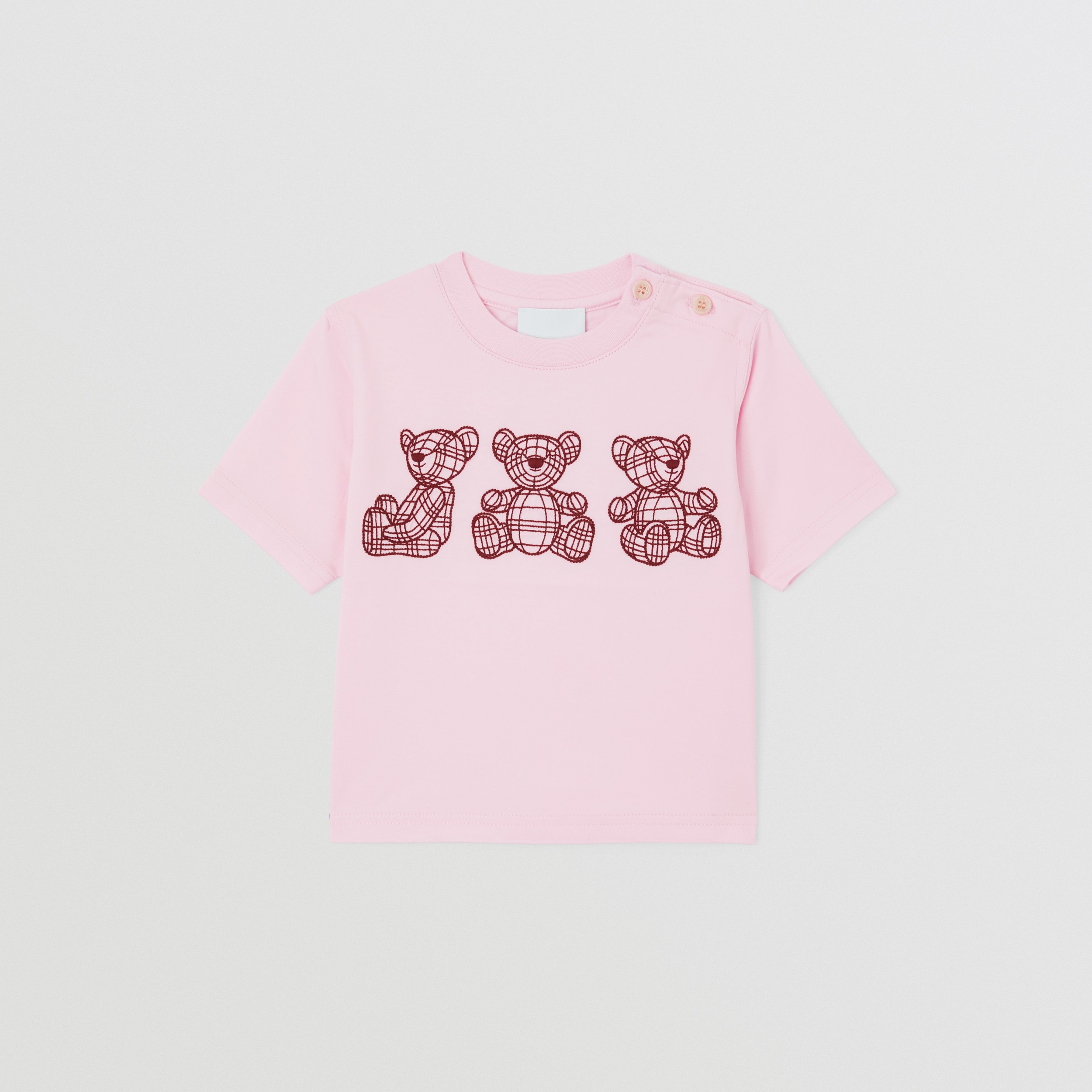 Thomas 泰迪熊装饰棉质 T 恤衫 (浅糖果粉) - 儿童 | Burberry® 博柏利官网 - 1