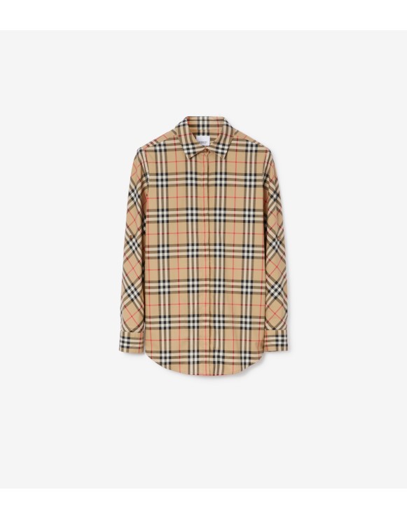 Check Stretch Cotton Shirt