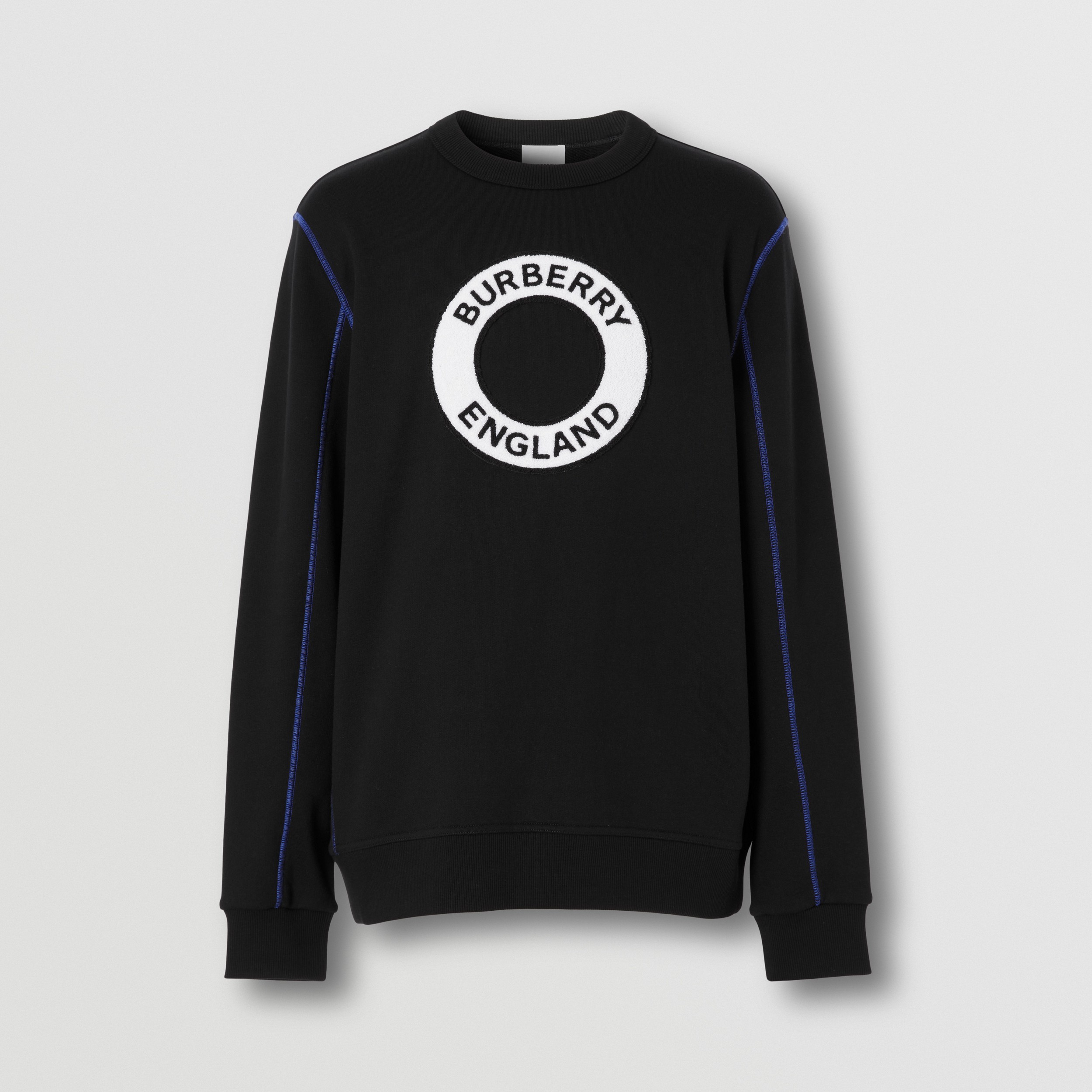 Logo Graphic Cotton Sweatshirt in Black - Men | Burberry® Official - 4