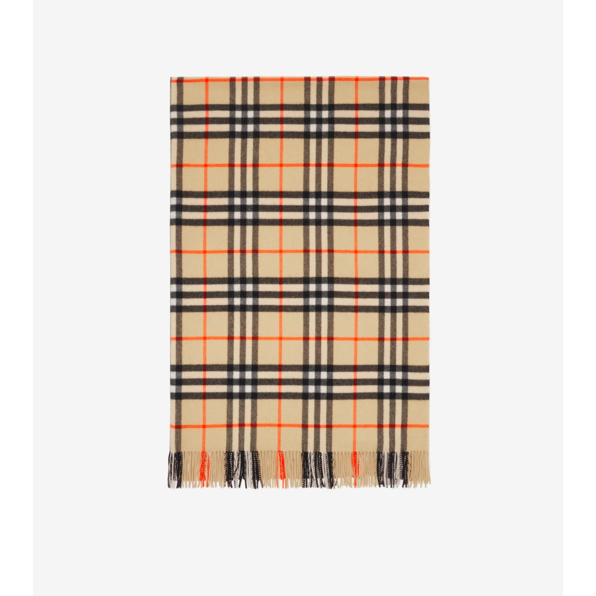 Burberry Check Cashmere Blanket In Sand