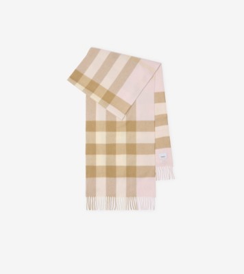 Check Cashmere Scarf in Alabaster pink Burberry Official