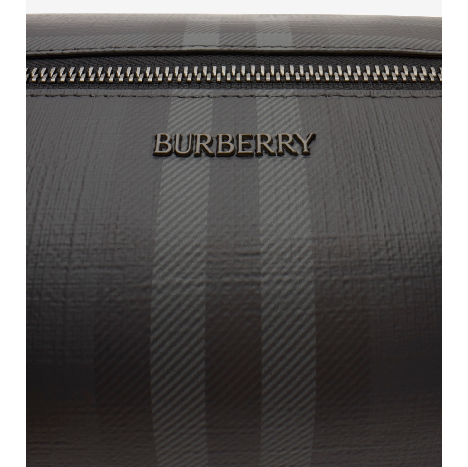 City Check Travel Pouch in Iron grey - Men, Cotton, Technical | Burberry® Official