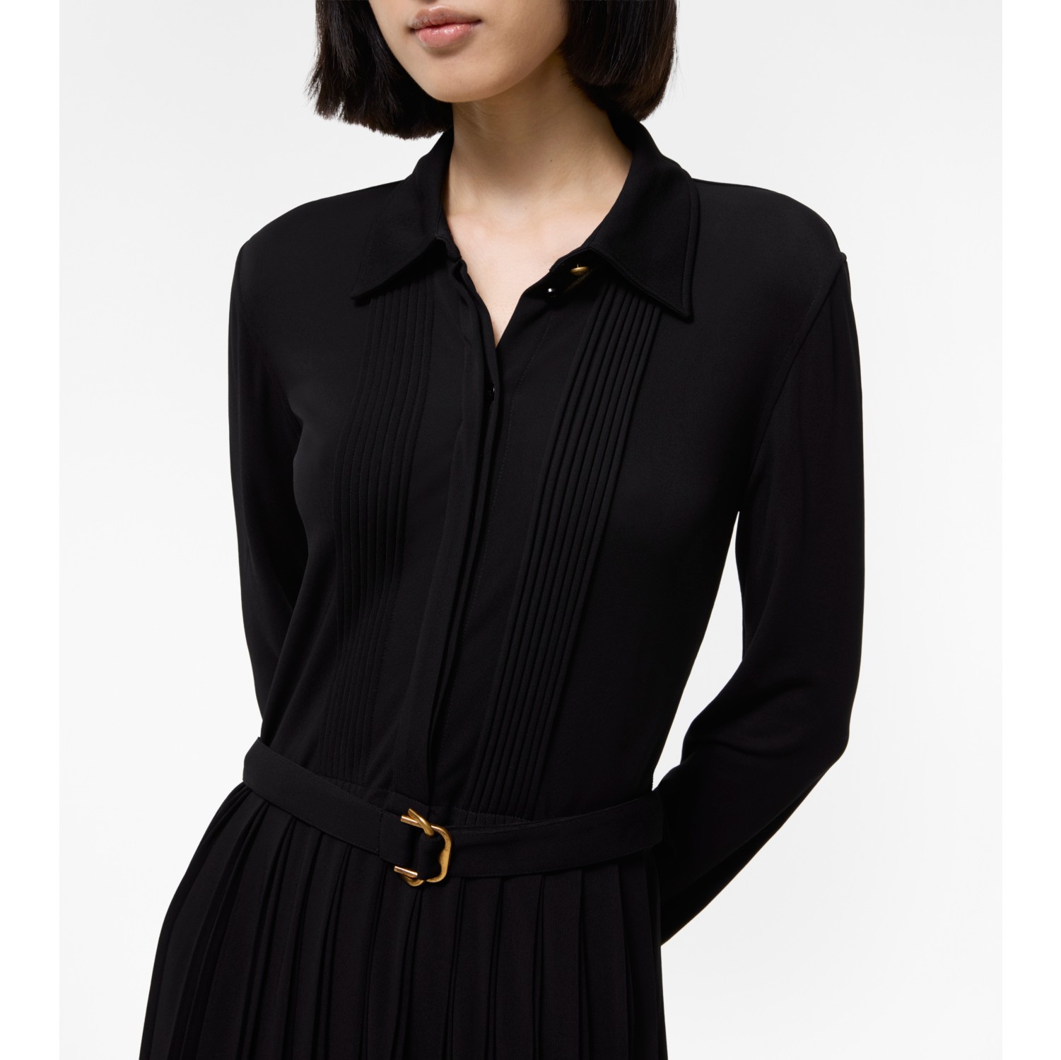 BURBERRY ブラック パーティードレス UK6 ベルテッド ビスコース ドレス (ブラック) - ウィメンズ | Burberry