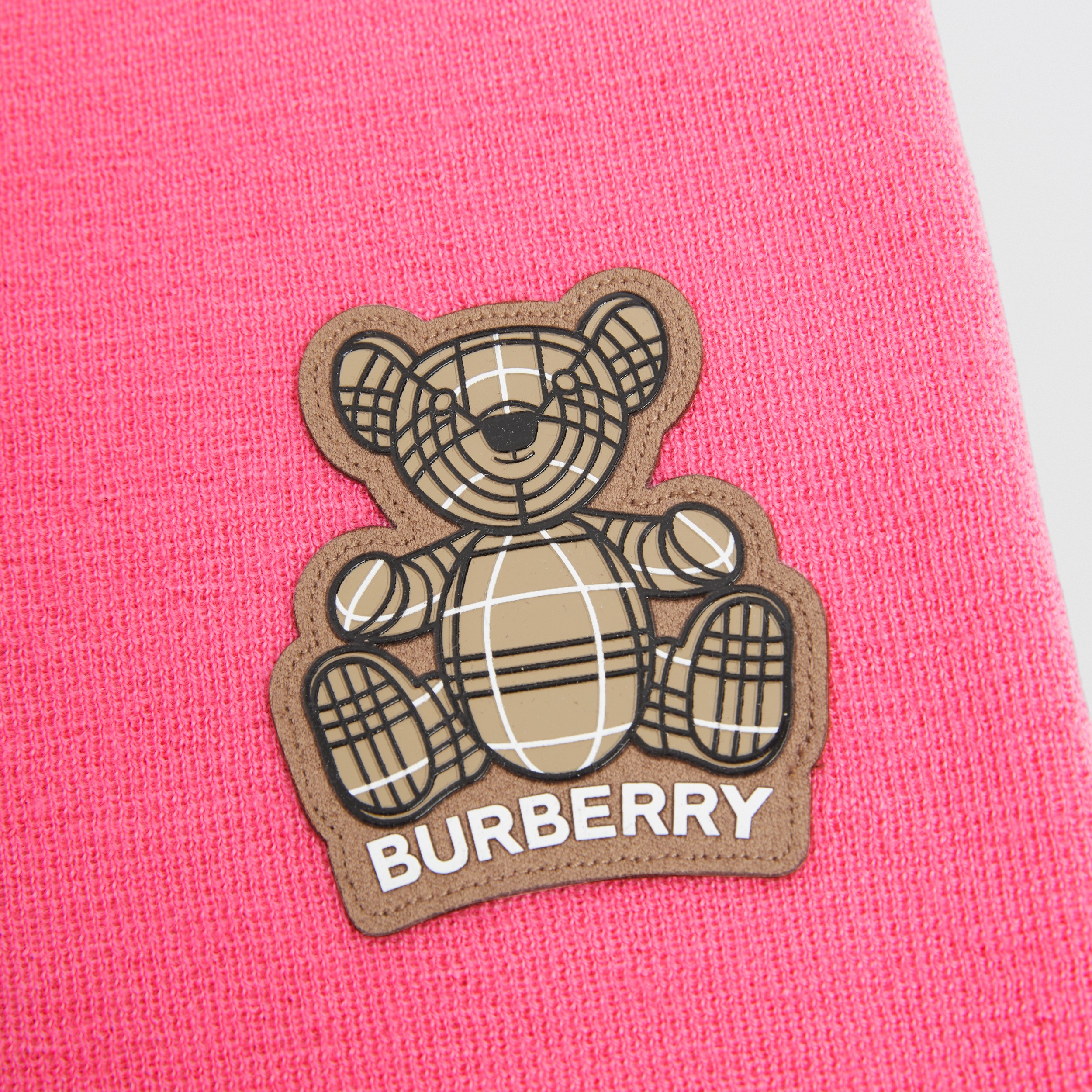 Thomas Bear Appliqué Cashmere Jogging Pants in Bubblegum Pink - Children | Burberry® Official - 2
