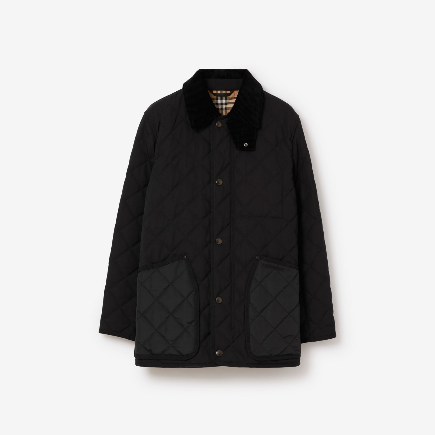 Quilted Barn Jacket in Black - Men | Burberry® Official